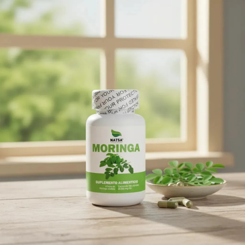 Moringa 100 Cápsulas Regula Azúcar Disminuye Colesterol Alto Proteínas Antioxidante