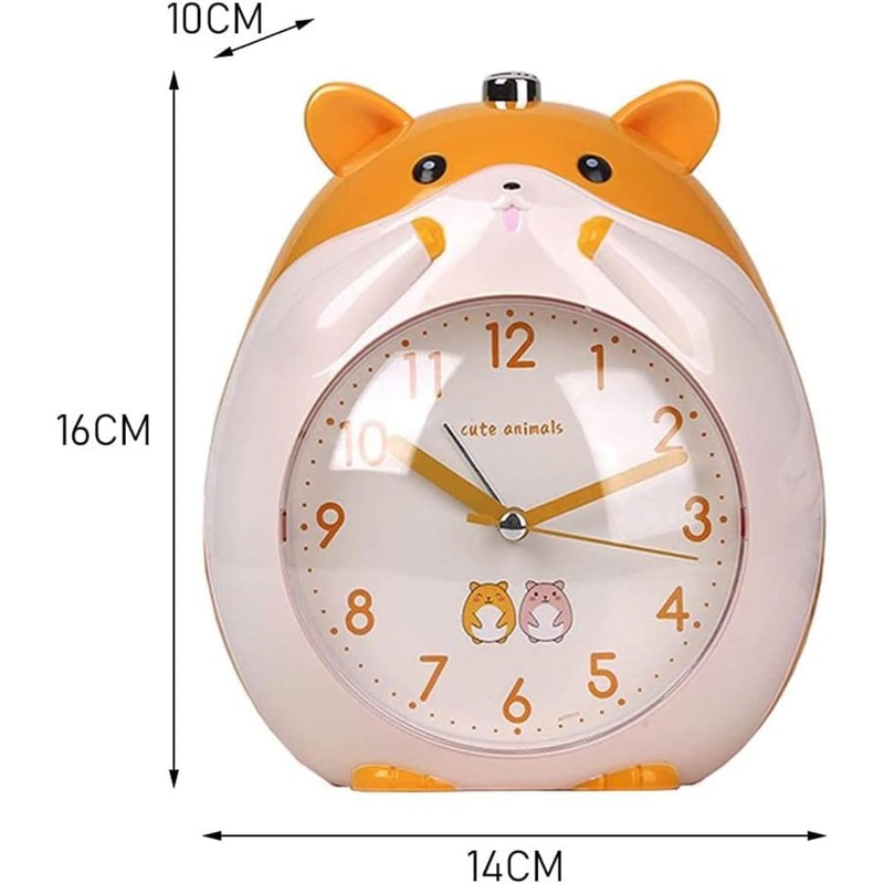 Alarm Clock, Loud Hamster, Silent Design, Snooze Function, Night Light,