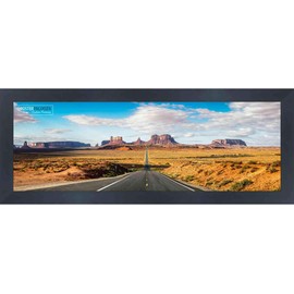 Poster Palooza 39x13 Contemporary Black Complete Wood Panoramic Frame with UV Acrylic Plexiglass, Foam Board Backing & Hardware Included