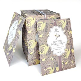 Scented Sachets - 12 Pack, Long-Lasting Home Fragrance Sachet Bags, Large Fresh-Scented Packets, Sachets for Drawers and Closets (Black Tea & Sandalwood)