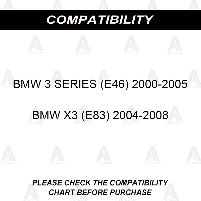 AUTOACER - Complete Rear Subframe Kit 7 Pcs - Rear