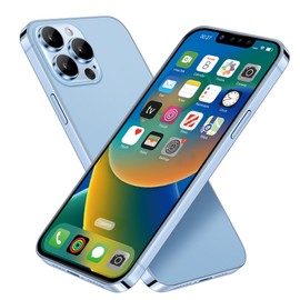 Dummy Fake Phone Model, Looks Like Real Phone Dummy Compatible with Phones 13 Pro Max, Prank Stuff Decoy Pear Non-Working Toy 13 Promax for Kids (Blue)