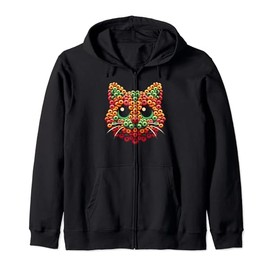 Pure Fruity: The Fruit Loops Cat Hooded Jacket, black