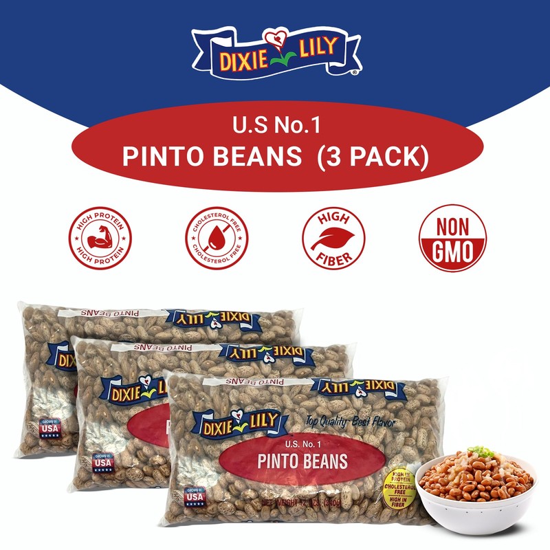 Dixie Lily Pinto Beans - Dried Beans, For Soups, Stews