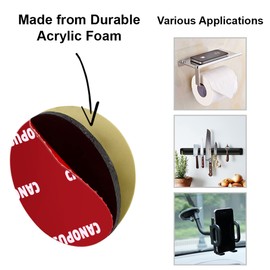 CANOPUS Circle Double Sided Adhesive Pads, Mounting Foam Tape, 5952 Roll, 8-PCs 1 in Diameter Circle Pack, with Box Cutter (1PC) and Razor Replacement (2PCs)
