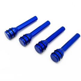ZIMISI 4PCS Car Door Lock Knobs, Zinc Alloy Auto Inner Door Lift Bolt Pin Cover, 1.93" x 0.47" Auto Lock Pull Pins Replacement, Vehicle Front Rear Door Decoration Accessories for Most Cars (Blue)