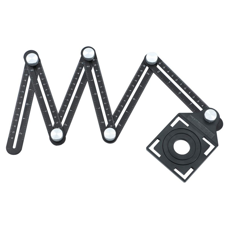 TOPWAY Multi-Function Angle Measuring Ruler, Aluminum Alloy Metal Angle Template