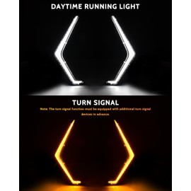 KEWISAUTO LED Accent Fang Lights for Polaris RZR PRO 2025, Amber Turn Signal Daytime Running Light Grill Signature Lamp for 2025 Polaris RZR PRO XP S R Accessories, Replace #2417278#2417279