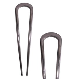 LANGHONG 2PCS French U-Shaped Hair Pins Metal Hair Styling Pins For Women With Thick Hair, Elegant Bun & Updo Accessories (UL3)