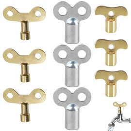 TorSor 9 Pack Utilities Key 5mm 6mm 7mm Squre Faucet Spanner Portable Switch Lock Socket Wrench for Kitchen Water Spigot Tap Plumbing Valve Bathroom Fireplace Radiator Gas Vent Air Plumber Tool