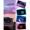 Car LED Ambient Light - Solar-Powered Heart-Shaped LED Neon Light,