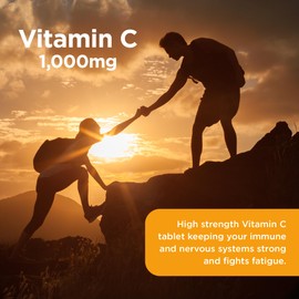 healthspan Healthspan Vitamin C 1,000mg (160 Tablets) | Support Your Immune Health | Reduces Tiredness & Fatigue and Supports Joint, Skin & Bone Health | Vegan