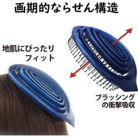 Kinugawa Company A8200GR Hair Brush 3D Detangle Cushion Scalp Massage Brush Spiral Green Regular