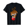 Tiger Cricket Ball Animal Cartoon Character T-Shirt