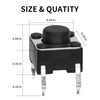 200PCS Tactile Push Button Switch 4Pin 6x6x5mm Vertical Momentary Micro