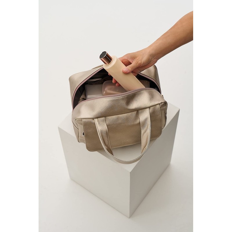 Victoria Green 'Iris' Carry All Wash Bag in Gold