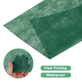 M METERXITY 114-Sheet Korean Cotton Wrapping Flower Paper, 11.8 Inch/ 30cm Waterproof Floral Wrapping Cotton Paper for Bouquets/Gift Packaging [Dark Green]