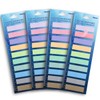 WAYTEX 800 Sticky Notes Reusable Laminated Bookmarks, 10 Colours, 4