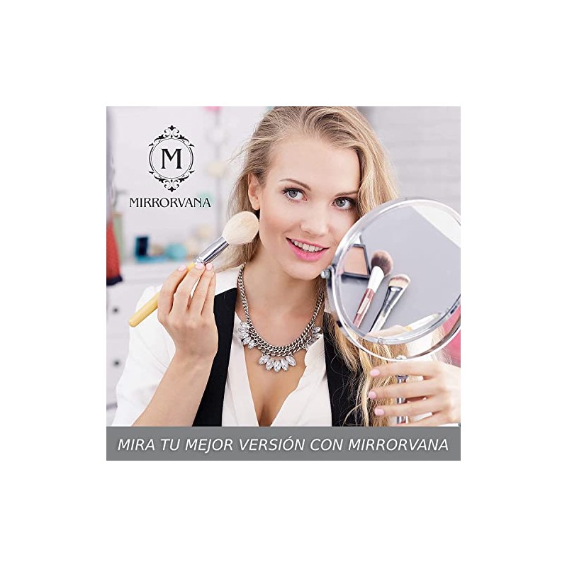 Mirrorvana Espejo de Mesa con Aumento 10X y Giro 360°