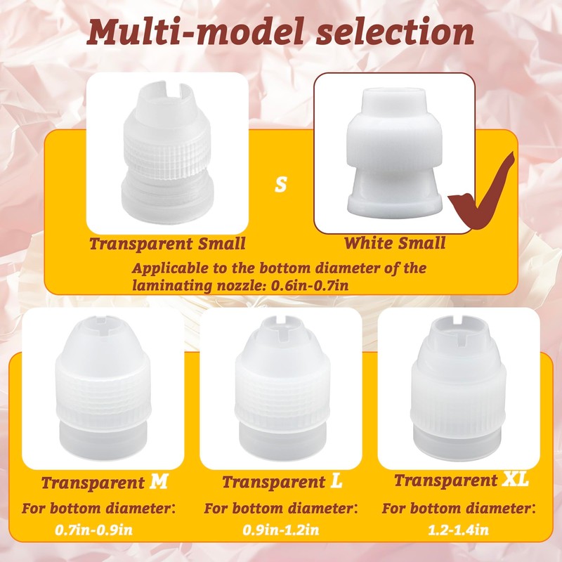LUTQ 10 Pack Piping Bag Couplers for Icing Nozzles, Medium