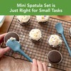Tovolo Flex-Core All-Silicone Mini Spatula & Spoonula, Kitchen Utensil Set