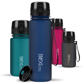 720°DGREE "uberBottle" softTouch Children's Water Bottle with Strainer - Leak-Proof, BPA-Free - Bottle for School, Sports, Fitness - Tritan Water Bottle - Slim, Lightweight, Shockproof, Reusable