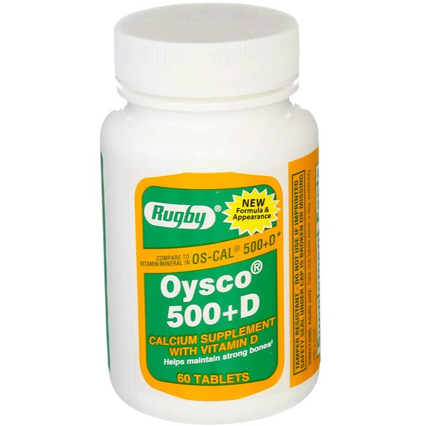 Rugby Oysco 500 + Vitamin D 60 Tabs