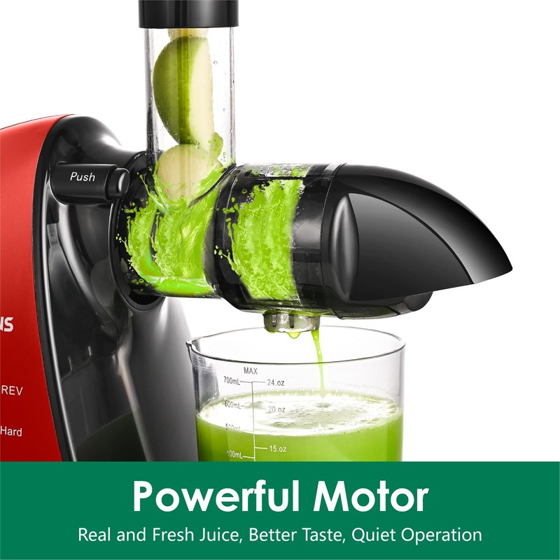 Slow Masticating Juicer,Brecious Cold Press Juicers with 2 Speed Modes