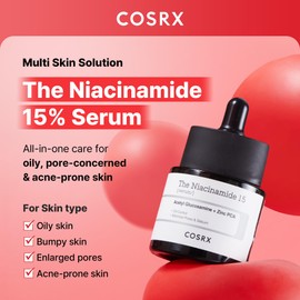 COSRX 15% Niacinamide Face Serum, 0.67 fl oz, Pore Minimizer Serum for Face, Even Skin Tone, Korean Skin Care, Stocking Stuffers, Gifts For Women
