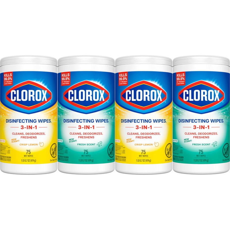 Clorox Disinfecting Cleaning Wipes Variety Pack, 75 Count Each, Pack