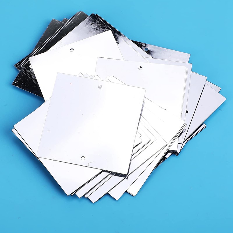 60pcs Sequins, 50x50mm PVC Flat Square Sequin Loose Sequins Paillettes