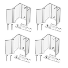 NIIIYTYB 4 Sets RV Sliding Door Latch Clear Mirror Closet Latches for RV Motorhome and Camper Universal Mirrored Door Lock and Catch Hardware Emergency Replacement Latches for Bathroom and Glass Doors