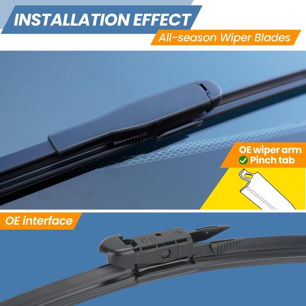 GSPSCN GSPSCN 2 Wipers For Chevy Avalanche 09-07，Silverado Tahoe 13-07,Suburban