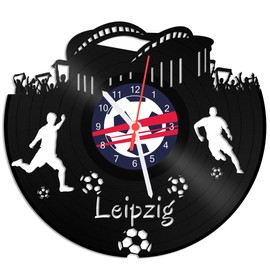 GRAVURZEILE Leipzig Vinyl Record Clock - 100% Club Love - Upcycling Design Wall Clock Made in Germany