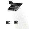GUOYINDONG 2 Handle Shower Faucet Set, Matte Black Two Handle