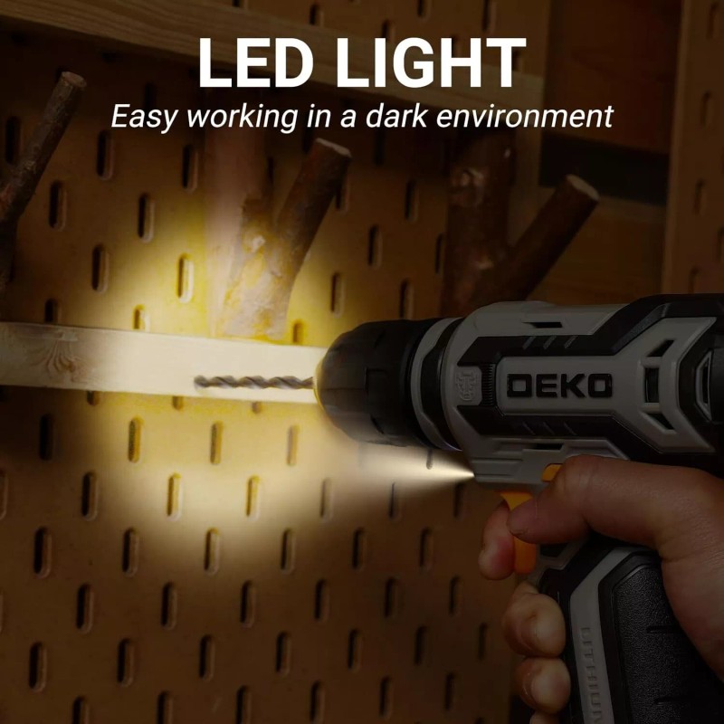 DEKOPRO 12V Power Battery Drill Set with Small Electric Drills