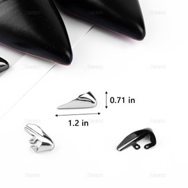 AUEAR, 3 Pairs Metal Shoes Pointed Protector Triangle High Heel Toe Caps Pumps Head Covers for Shoe Protection Repair Accessories
