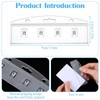6PCS Horizontal Half Card Badge Holders, Frosted Rigid Clear Plastic