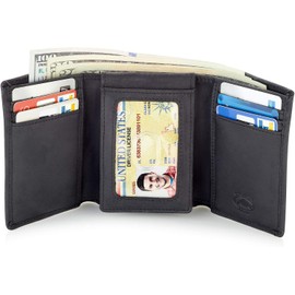 Stealth Mode - Cartera de Cuero Triple Para Hombre con Tarjetero y Bloqueo RFID