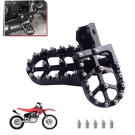 MWMNUN Sur Ron Foot Pegs, Dirt Bike Motorcycle Foot Pegs CNC 7075 Pedals Rests Compatible with Surron, CRF150F 2003-2019, CRF230F 2003-2019, X160 X260 KDX200 1983-1994