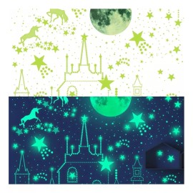 Show Me Pegatinas Fluorescente Para Decoración Luna Y Estrellas M254