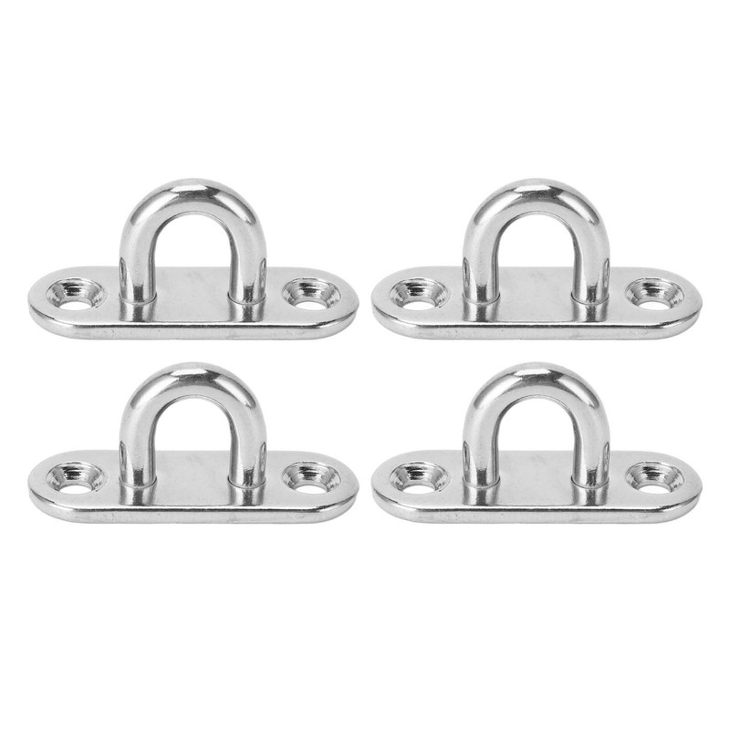 4Pcs Staple Ring Hook Stainless Steel Rugged 800LB High Strength