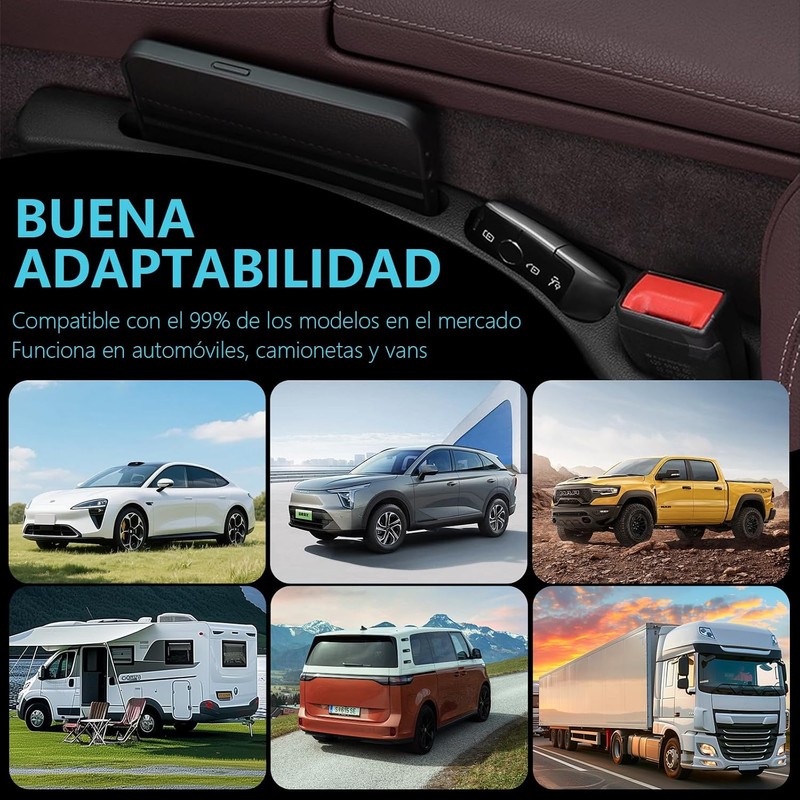 Hianjoo 2 Piezas Relleno de Espacio para Asiento de Coche,
