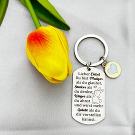 Keyring Ring Cute Birthday Gift Positivity Son Daughter Friends Christmas Men Women Mother's Day Graduation Teacher's Day Thank You Keepsake Wife Husband, Grandson
