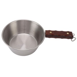 Camping Skillet, Outdoor Skillet Rustproof Easy to Hold Portable for Hiking (Silver)