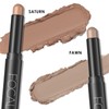FOCALLURE 2 Pcs Cream Eyeshadow Stick,Brightener Eyeshadow Pencil Crayon,Highlighter Eye