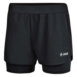 JAKO Brazil C6299-800 34 Women's Running Shorts 2-in-1, black