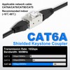 VCELINK CAT6A RJ45 Zinc Alloy Keystone Coupler Shielded, 10-Pack Keystone