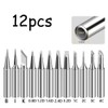 HUATEEN Soldering Iron Tips,12 PCS Temperature-Stable Soldering Iron Tips Set