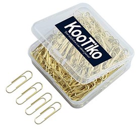 Gold Cute Paper Clips Small, 300 Pcs Smooth Stainless Steel Paperclips Small for Office, School, Home Supplies Wedding Women Girls Kids Students (1 inch/ 28mm)
